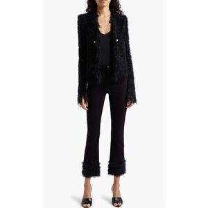 L’AGENCE Tati High Rise Crop Micro Bootcut Feather Jean in Saturated Black Size